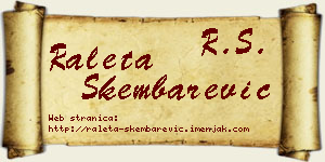 Raleta Škembarević vizit kartica